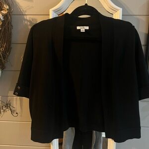 Black Short Sleeve Cardigan